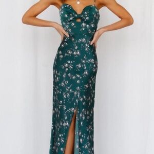 Chic Green Slip Maxi Dress